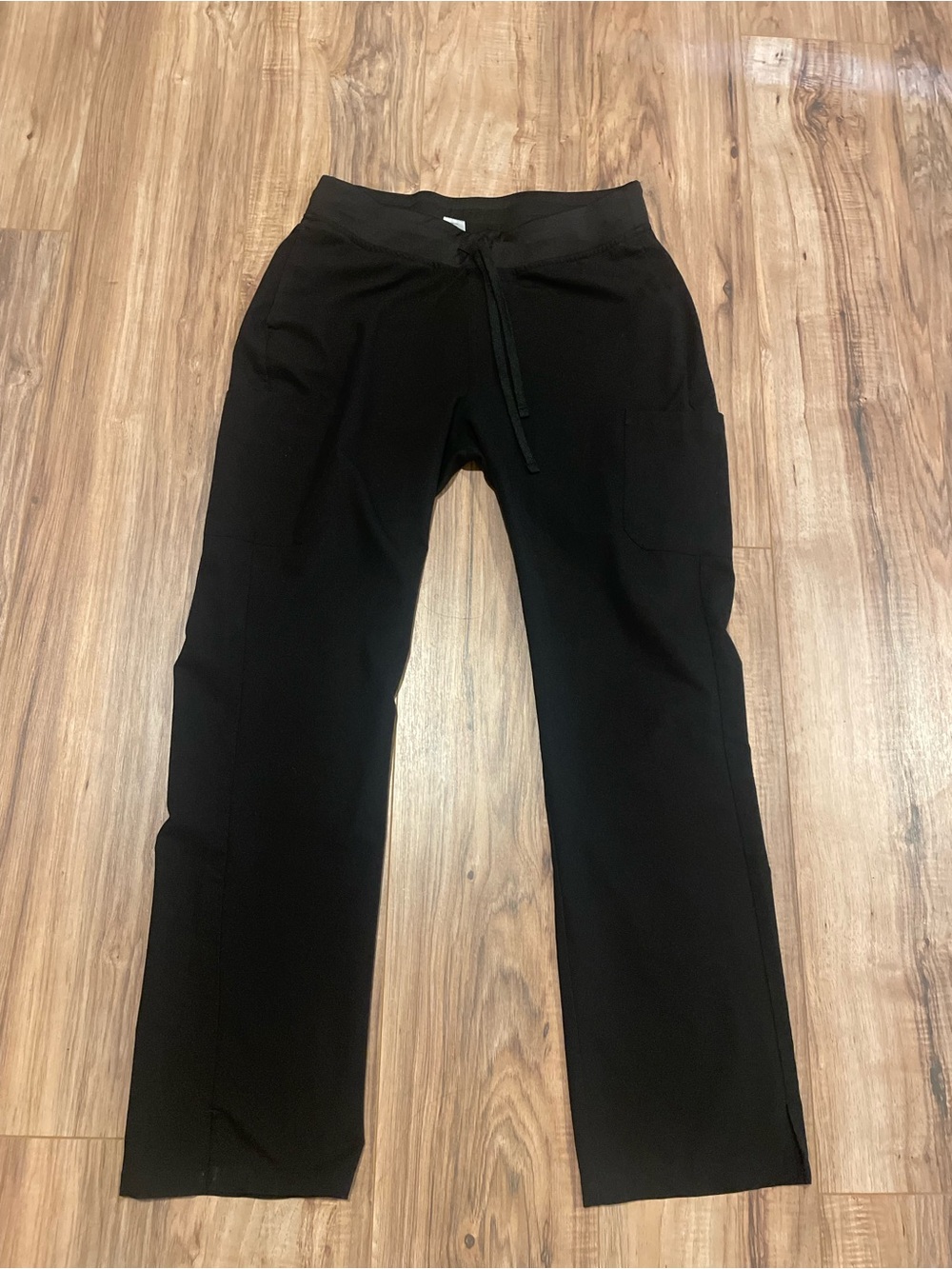 Mandala Women’s Black Drawstring Scrub Pants with Side Pocket